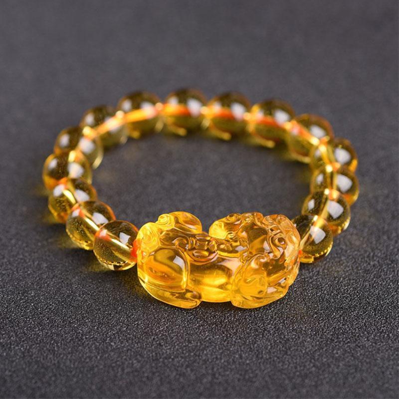 Citrine Pixiu Bracelet - Attract Wealth - Buddha & Karma