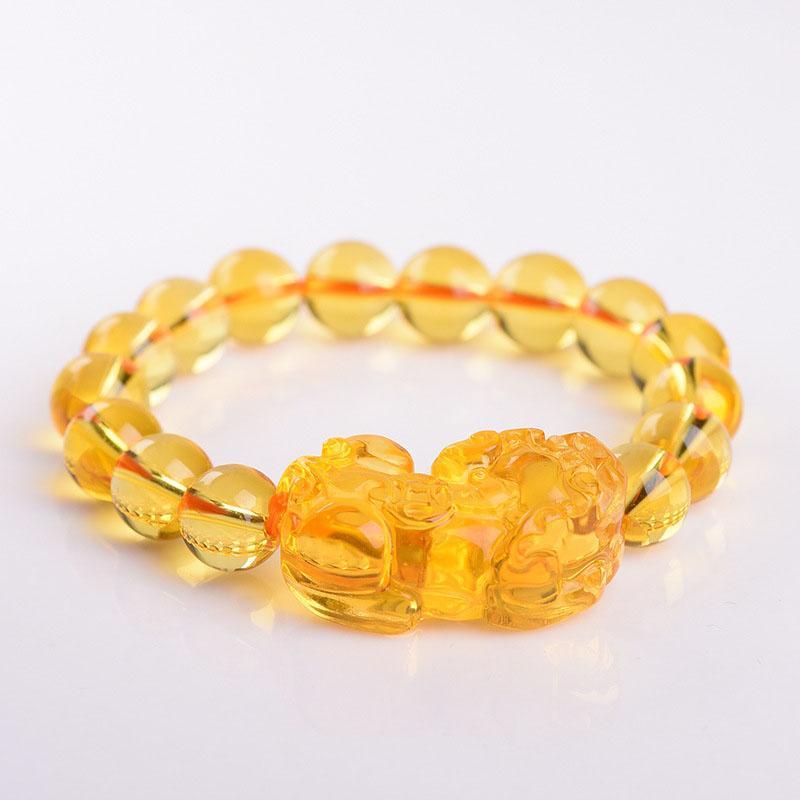 Citrine Pixiu Bracelet - Attract Wealth - Buddha & Karma