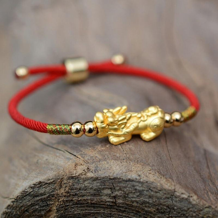 Feng Shui Red String Pixiu Bracelet - Buddha & Karma