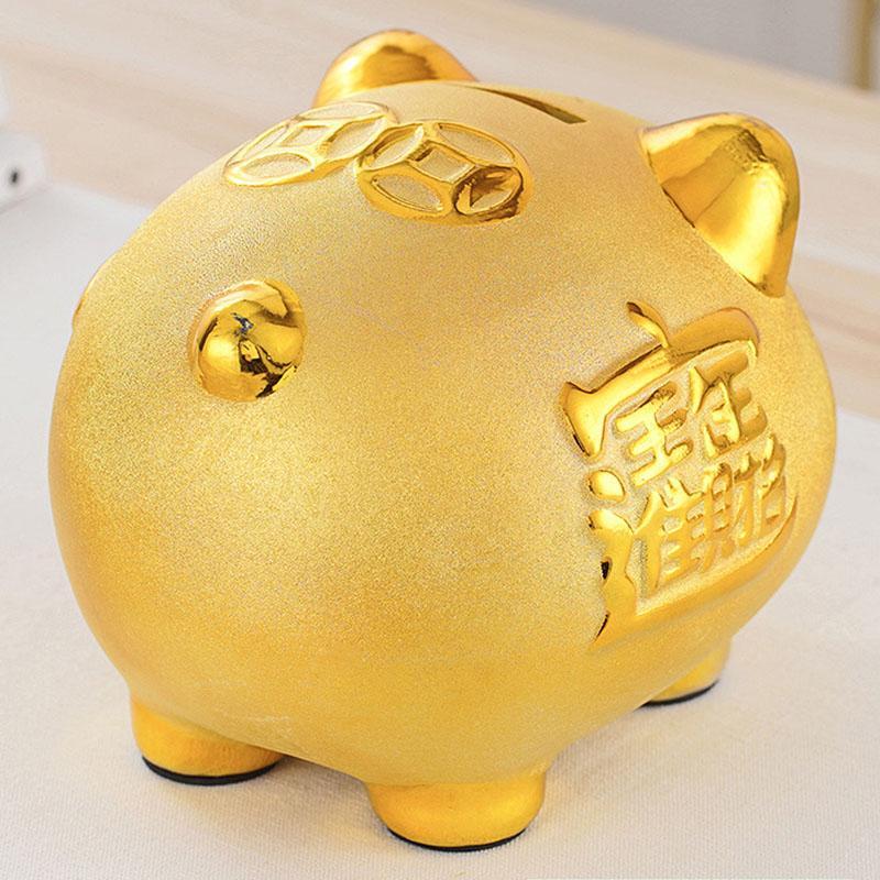 Yuanjiashop Salvadanaio Ceramica Maiale Salvadanaio di Grande capienza  Banca Piggy della Moneta Cash Box Perfetto Moneta Jar Salvadanaio Carino  Adulto