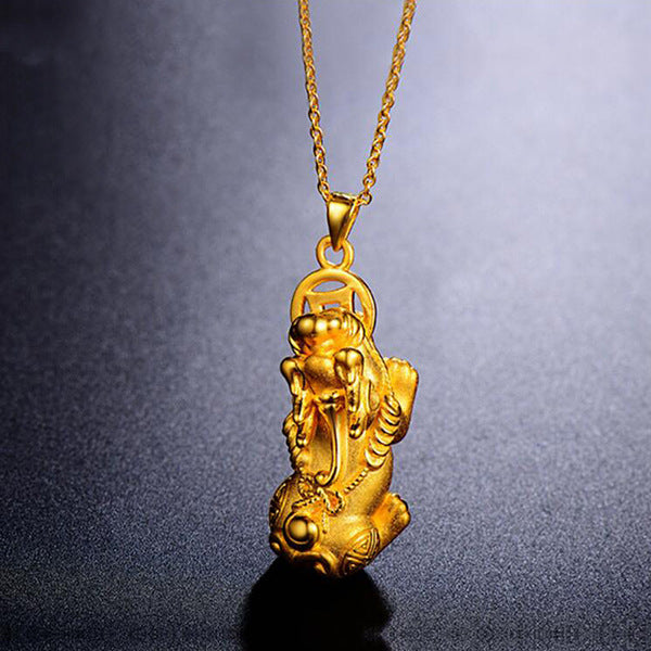 Gold Pixiu Necklace - Buddha & Karma