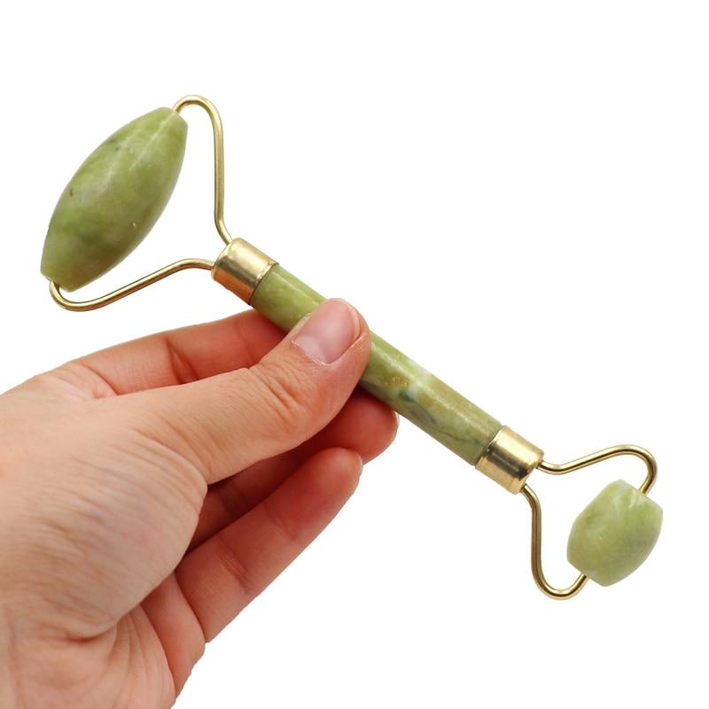 Green Jade Roller - Double Face Massager - Buddha & Karma