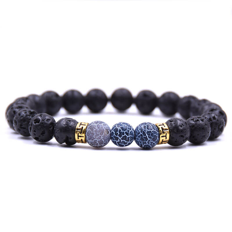 Grounding Lava Stone Bracelet - Calming & Grounding - Buddha & Karma