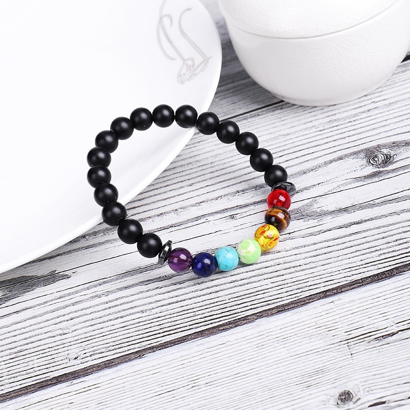 Hematite Chakra Bracelet Set - Inspire Wellness & Health - Buddha & Karma