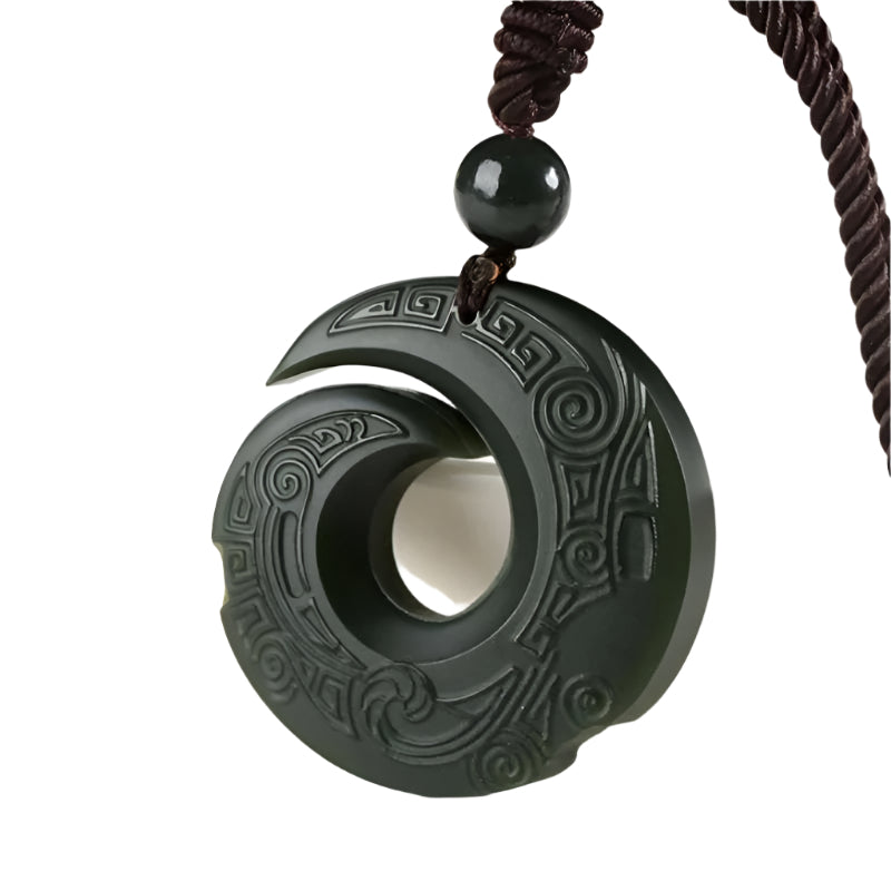 Hetian Jade Pendant Manifesting Necklace - Buddha & Karma