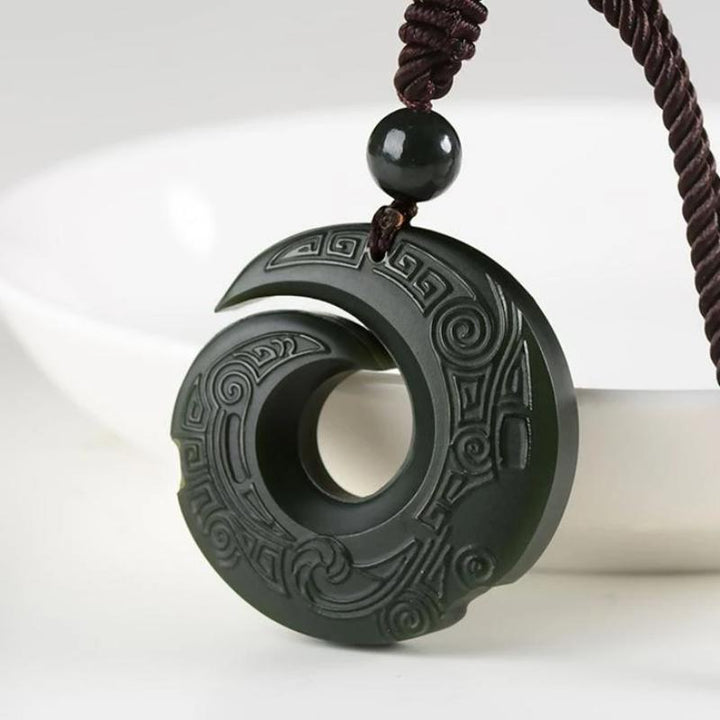 Hetian Jade Pendant Manifesting Necklace - Buddha & Karma