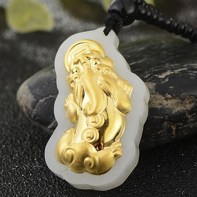 Hetian Jade Pixiu Necklace - Manifest Abundance - Buddha & Karma