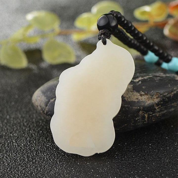 Hetian Jade Pixiu Necklace - Manifest Abundance - Buddha & Karma