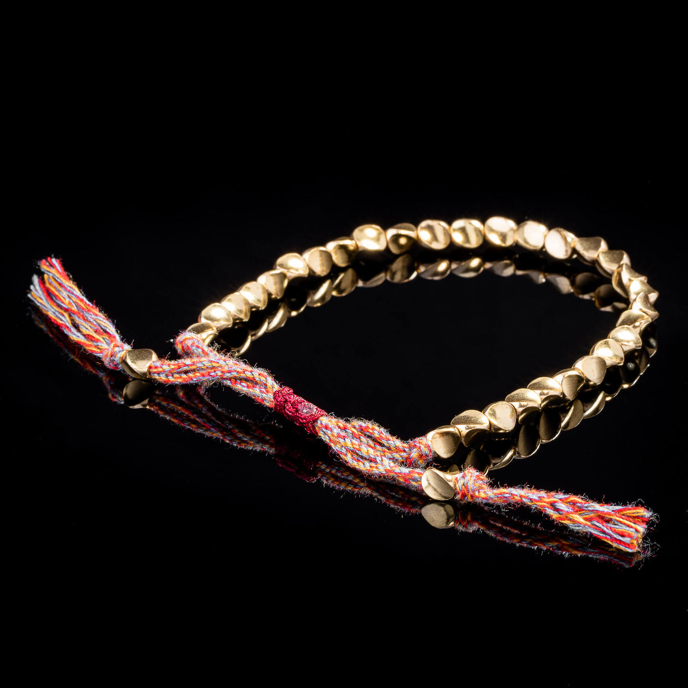 Tibetan Copper Beads Bracelet Handmade - For Healing, Strength & Protection - Buddha & Karma