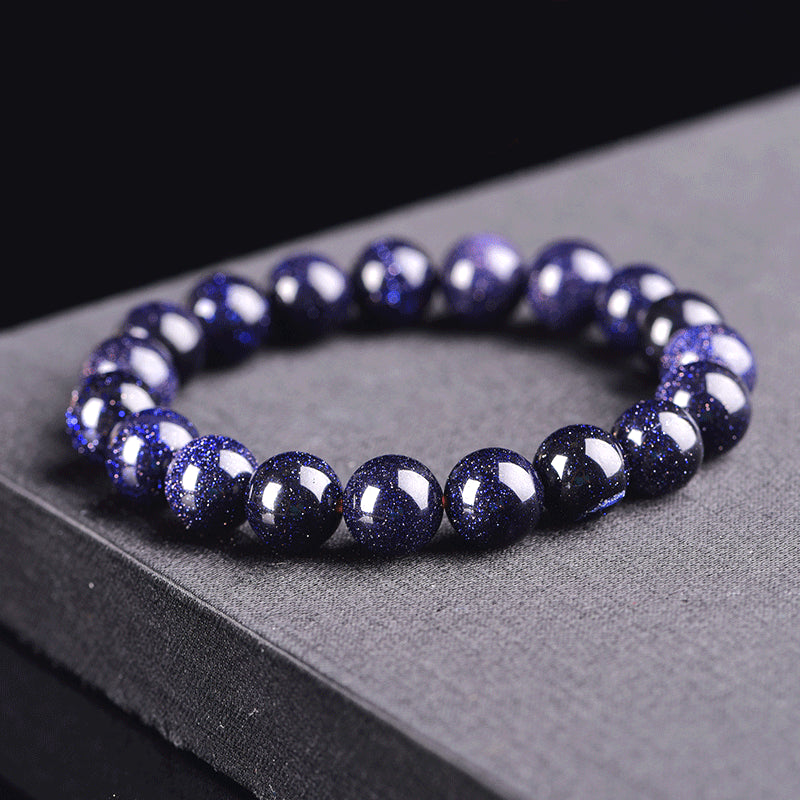 Blue Sandstone Bracelet - Intention Amplifier - Buddha & Karma