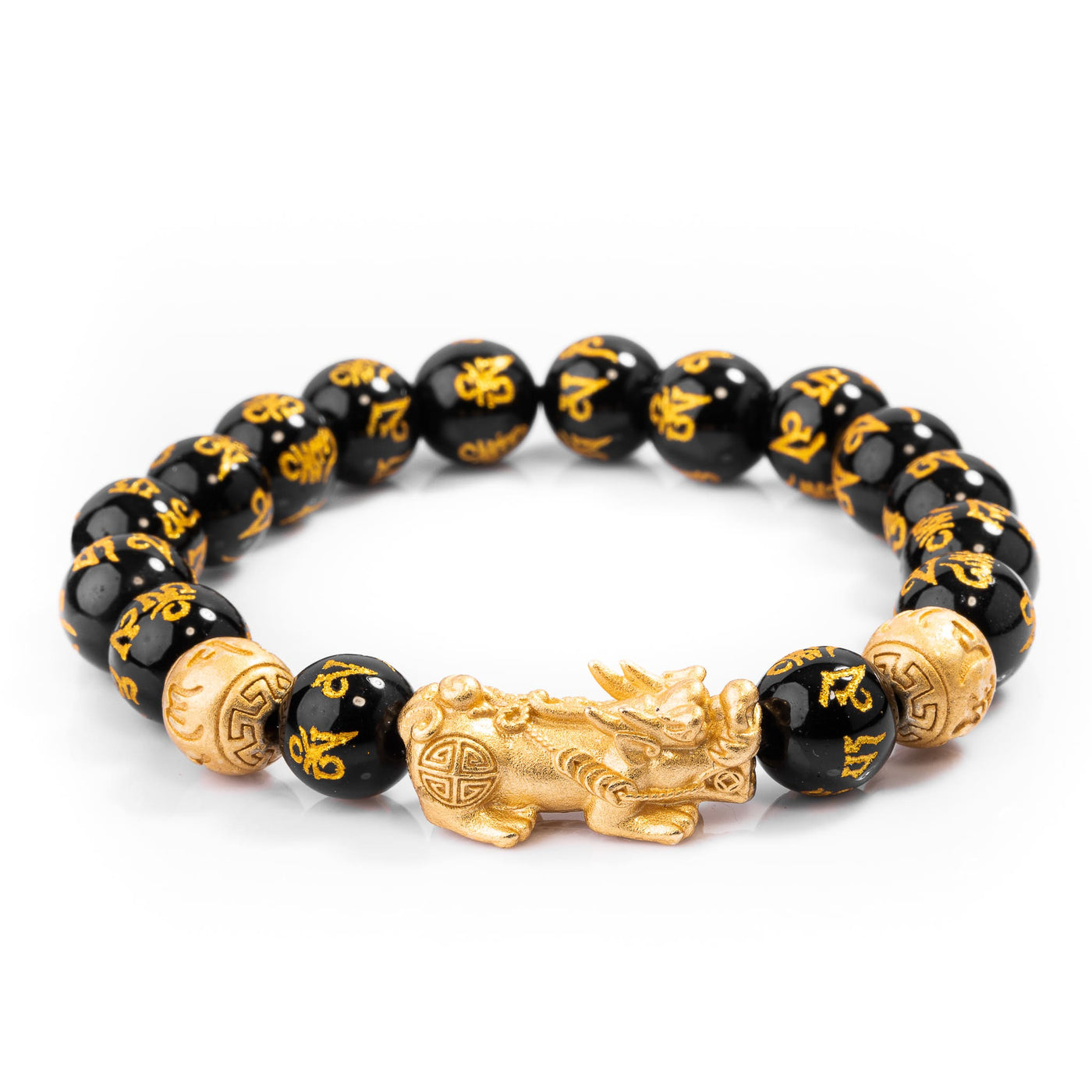 Feng Shui Pixiu Black Obsidian Wealth Bracelet - Attract Wealth - Buddha & Karma