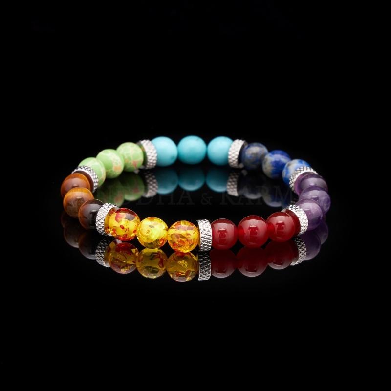 7 Chakra Stones Bracelet - Buddha & Karma