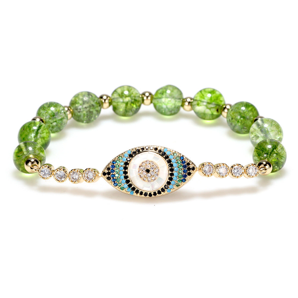 Peridot Style Evil Eye Bracelet - Buddha & Karma