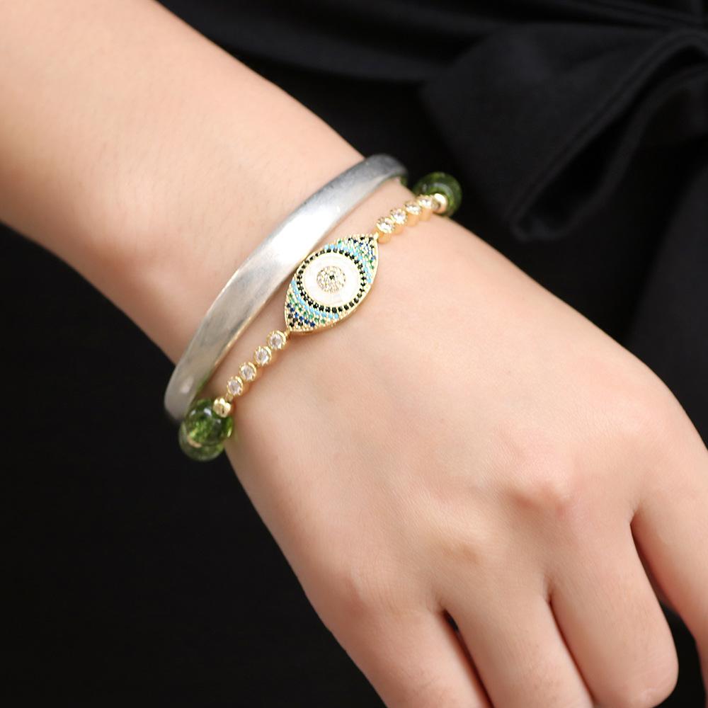 Peridot Style Evil Eye Bracelet - Buddha & Karma