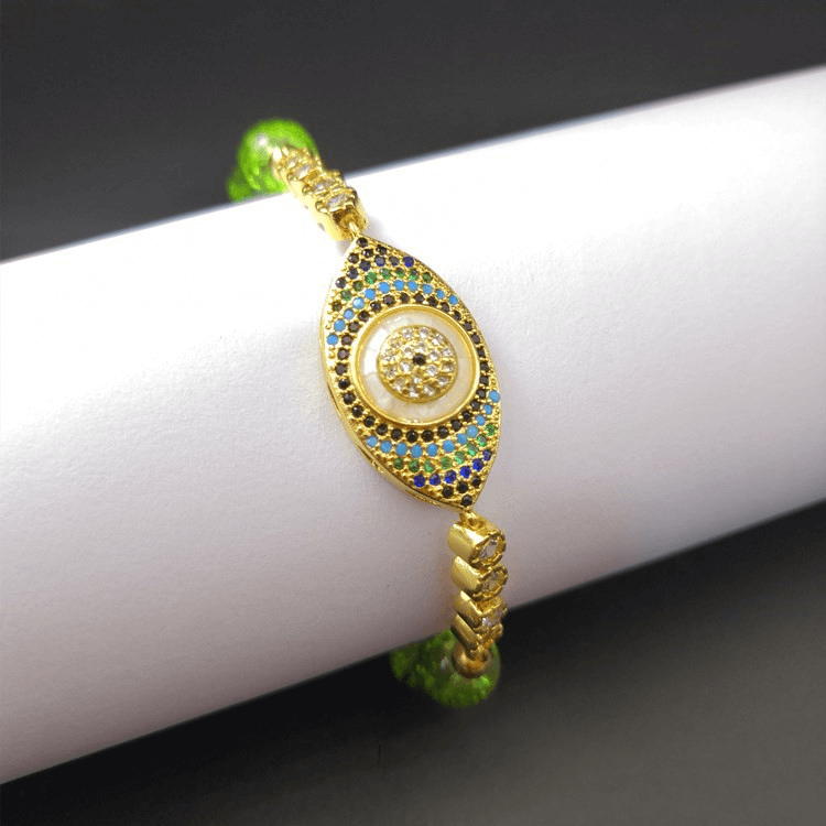 Peridot Style Evil Eye Bracelet - Buddha & Karma