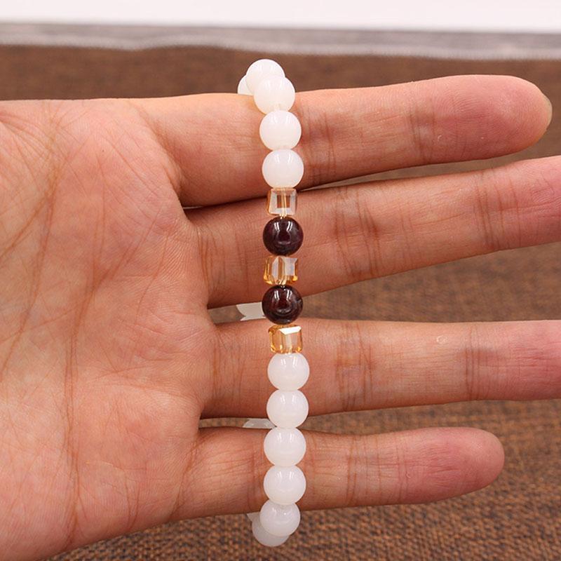 White Chalcedony Positivity Bracelet - Positivity & Harmony - Buddha & Karma