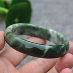 Pure Jade Bangle Bracelet - Healing & Protecting - Buddha & Karma