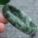 Pure Jade Bangle Bracelet - Healing & Protecting - Buddha & Karma