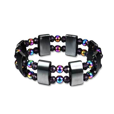 Rainbow Magnetic Hematite Wellness Bracelet - Buddha & Karma