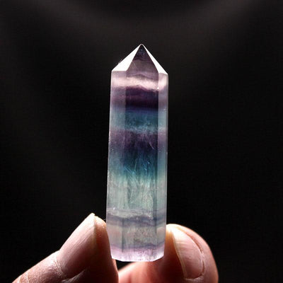 Rainbow Fluorite Wand - 7 Chakra Healing - Buddha & Karma