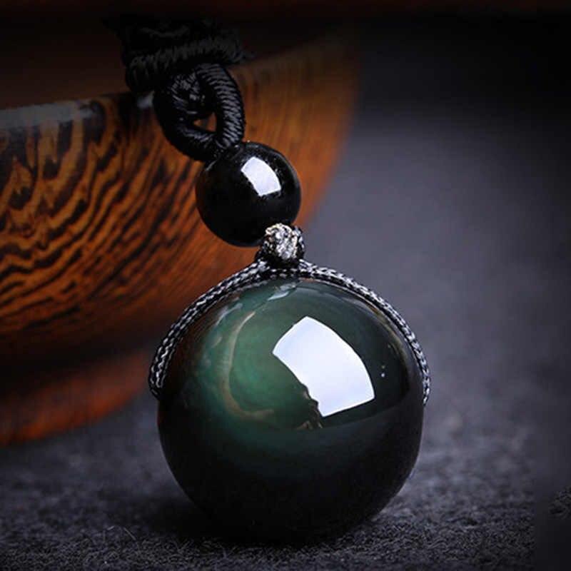 Rainbow Obsidian Necklace - Eye of Truth - Buddha & Karma