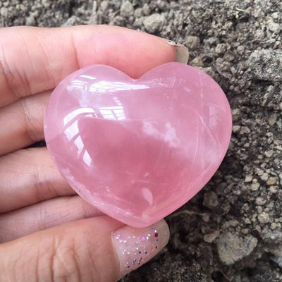 Rose Quartz Heart-Shaped Love Crystals - Love & Romance - Buddha & Karma