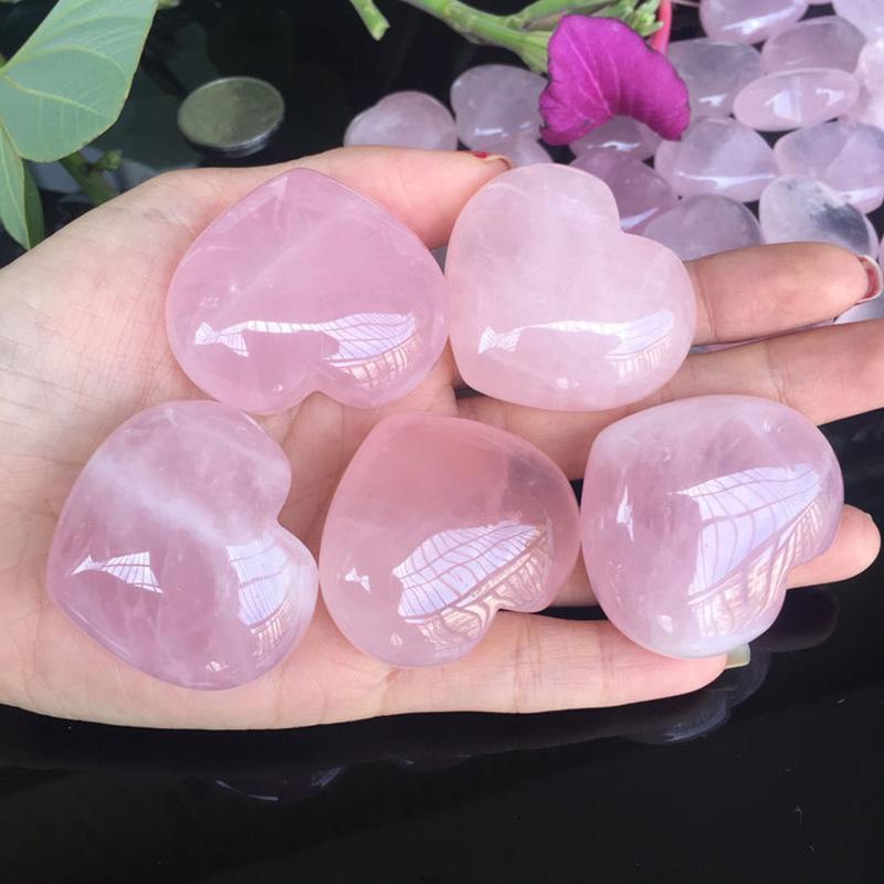 Rose Quartz Heart-Shaped Love Crystals - Love & Romance - Buddha & Karma