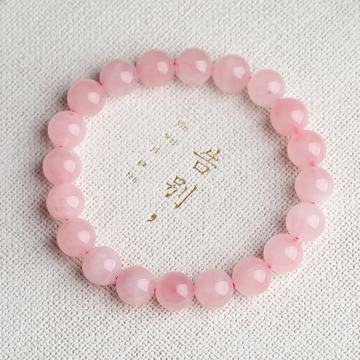 Rose Quartz Love Bracelet - Inspire & Attract Love - Buddha & Karma