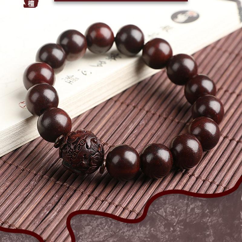 Sandalwood Bracelet Buddhist Meditation Beads - Peace & Concentration - Buddha & Karma