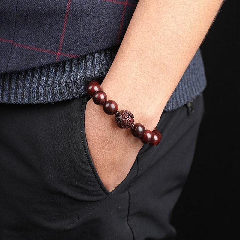 Sandalwood Bracelet Buddhist Meditation Beads - Peace & Concentration - Buddha & Karma