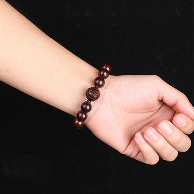 Sandalwood Bracelet Buddhist Meditation Beads - Peace & Concentration - Buddha & Karma
