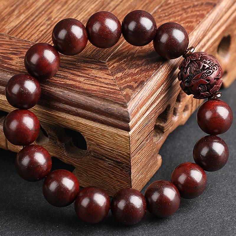 Sandalwood Bracelet Buddhist Meditation Beads - Peace & Concentration - Buddha & Karma