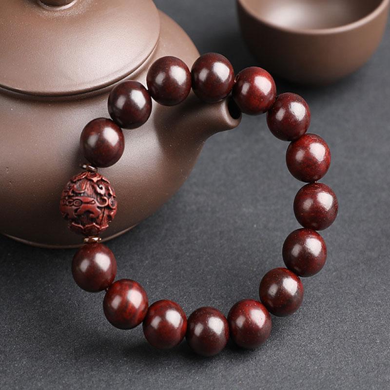 Sandalwood Bracelet Buddhist Meditation Beads - Peace & Concentration - Buddha & Karma