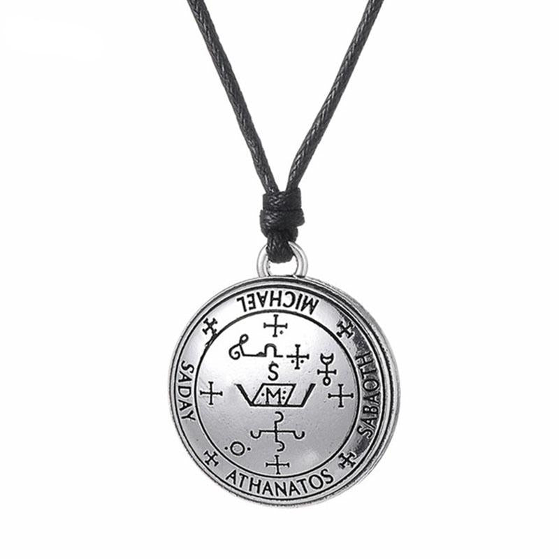 Sigil of the Archangel Michael Amulet - Protection Necklace - Buddha & Karma