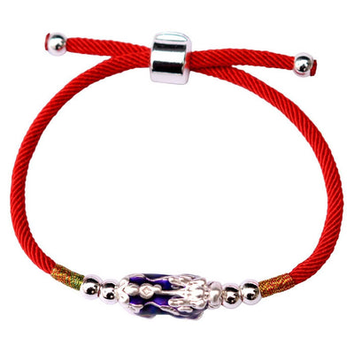 Temperature Color Changing Pixiu Bracelet - Handwoven Rope - Buddha & Karma
