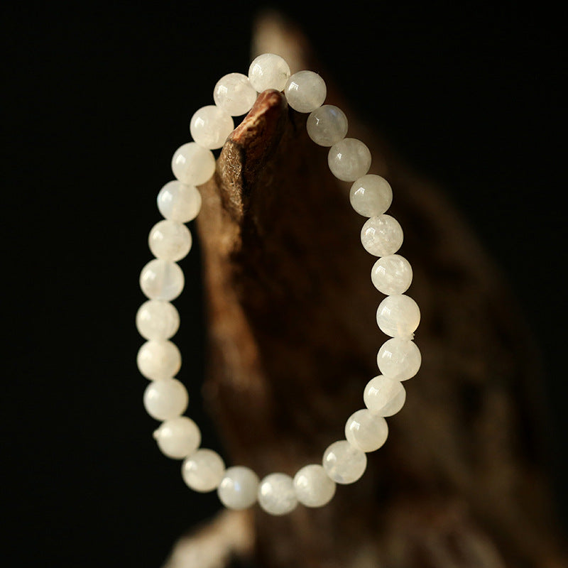 White Moonstone Bracelet - Feminine Energy - Buddha & Karma