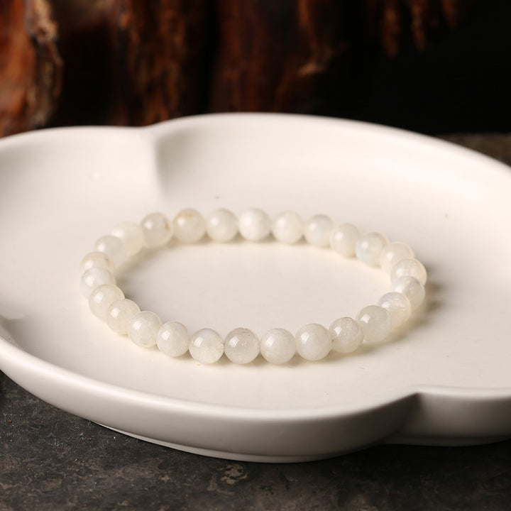 White Moonstone Bracelet - Feminine Energy - Buddha & Karma