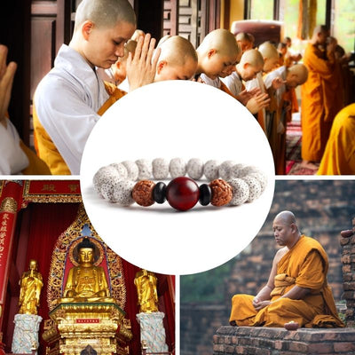 Buddhist Meditation Bracelet - Seed Beads for Enhancing Focus - Buddha & Karma