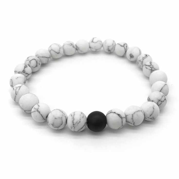 Black & White Distance Bracelets Bundle - For Couples - Buddha & Karma